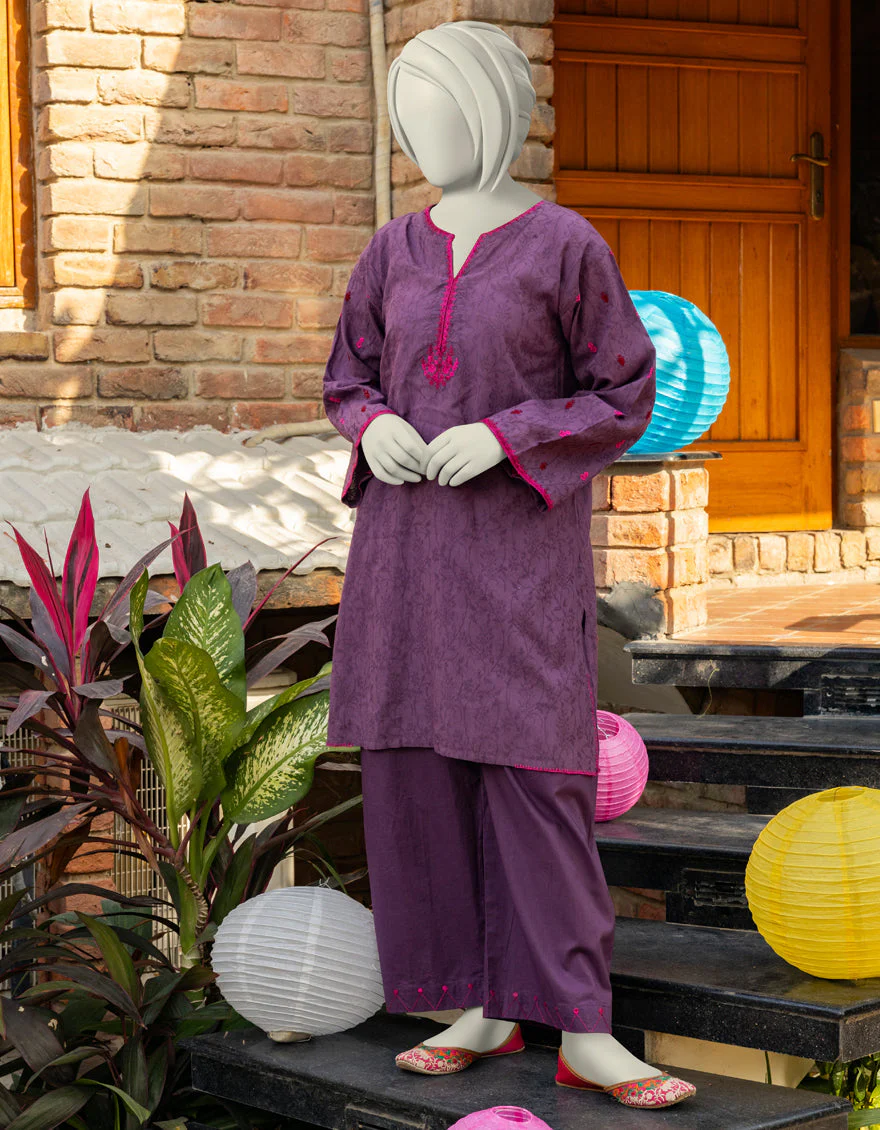PURPLE TEXTURED 2PC STITCHED | JGK-S-JTST-25-411 FB/CRAFT-05 - Image 3