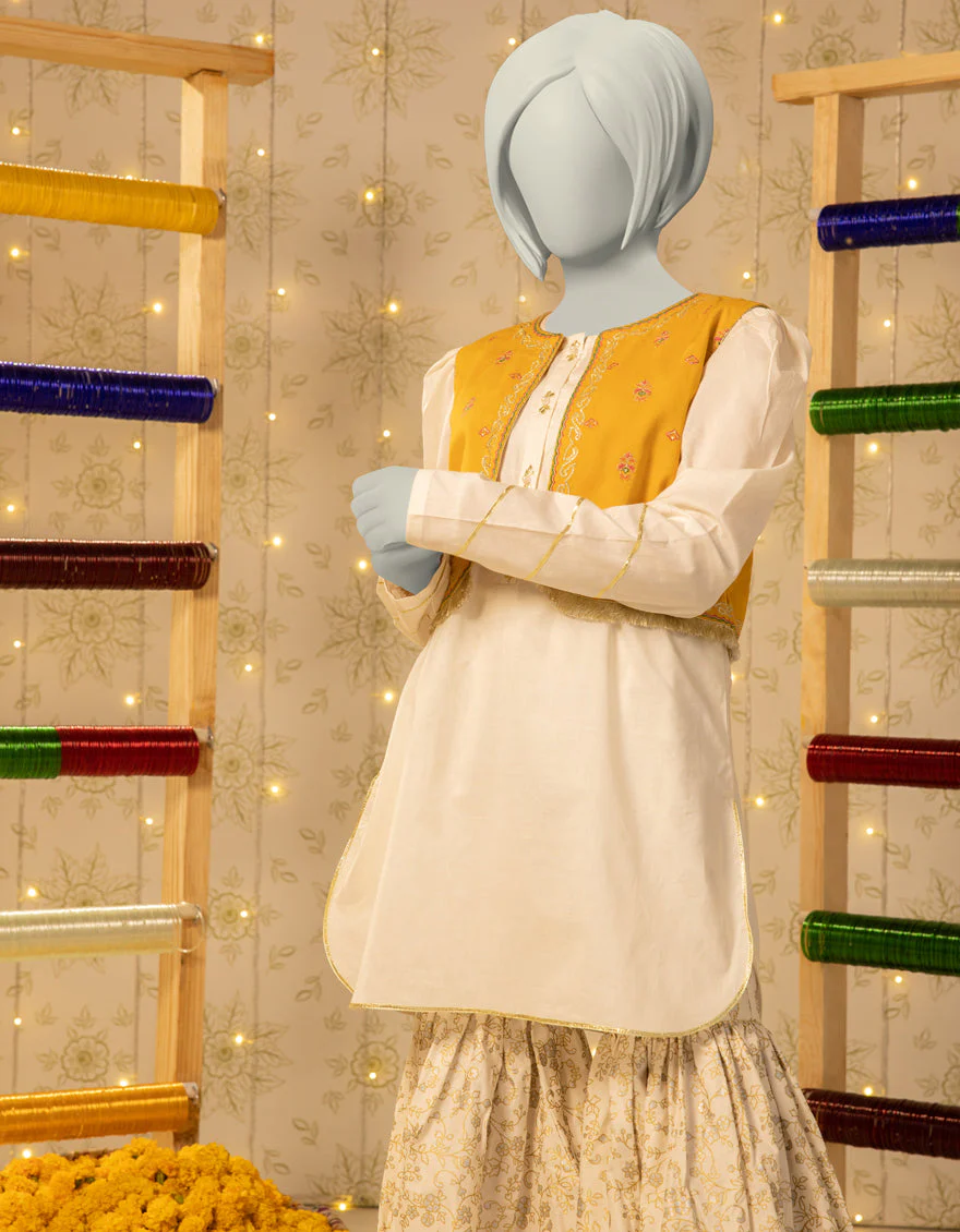 OFF WHITE LAWN 2PC STITCHED | JGK-S-JTST-25-437 FB/ZARI GUL-01 - Image 2