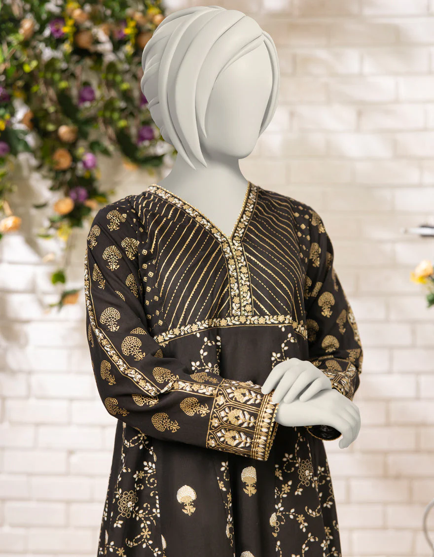 BLACK LAWN 2PC STITCHED | JGK-S-JTST-25-443 FB/CHAPPAI-1 - Image 2