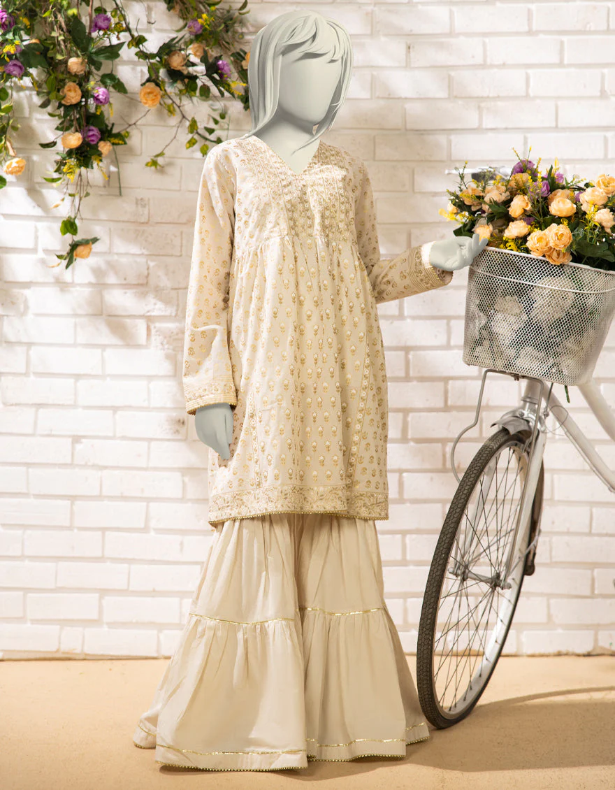 BEIGE LAWN 2PC STITCHED | JGK-S-JTST-25-446 FB/CHAPPAI-4