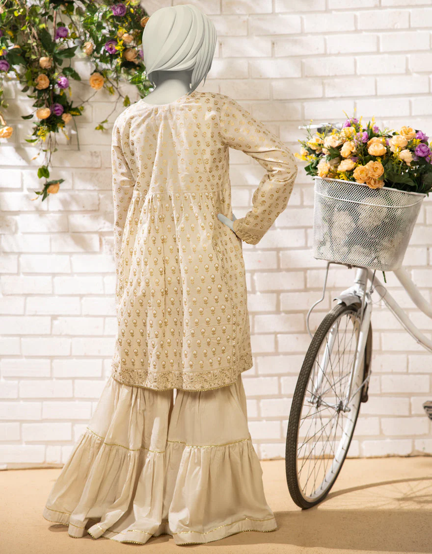 BEIGE LAWN 2PC STITCHED | JGK-S-JTST-25-446 FB/CHAPPAI-4 - Image 3