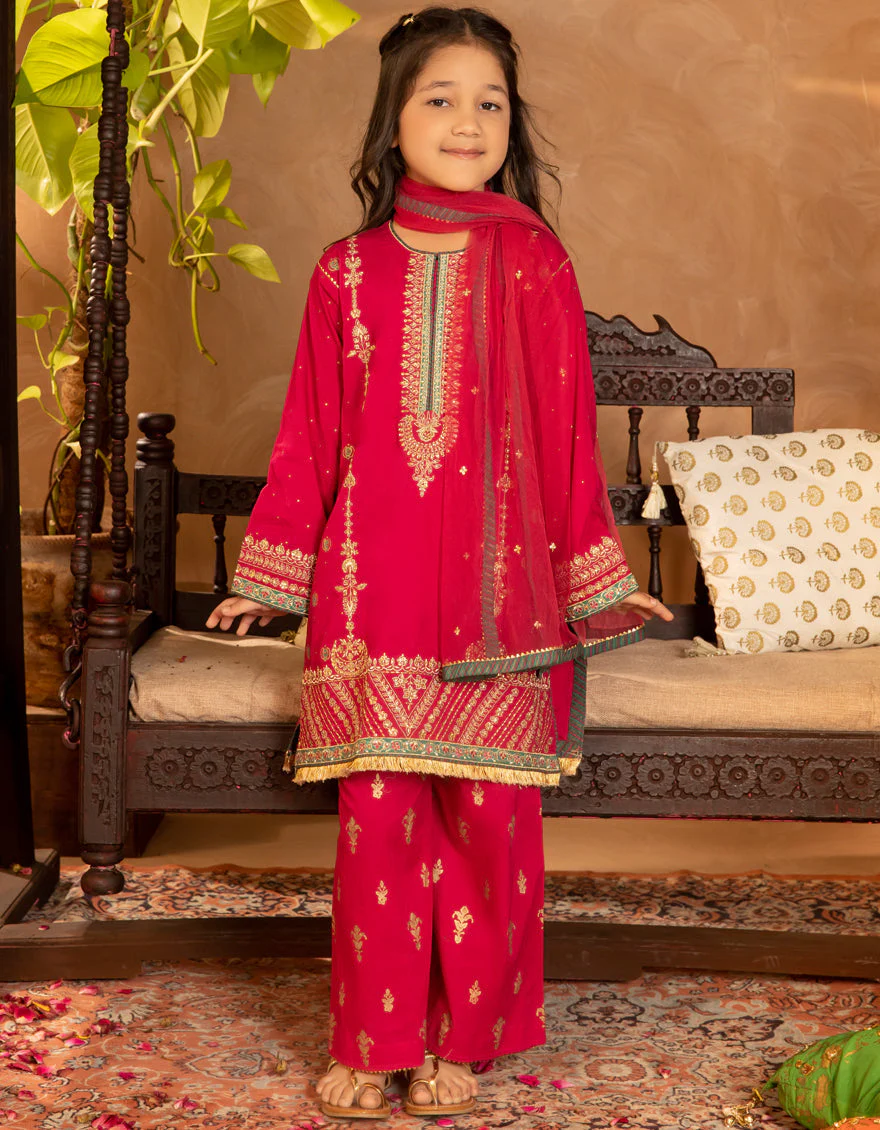 PINK COTTON SILK 3PC STITCHED | JGKL-S-JGF-25-1901 FB/SHIREEN-01