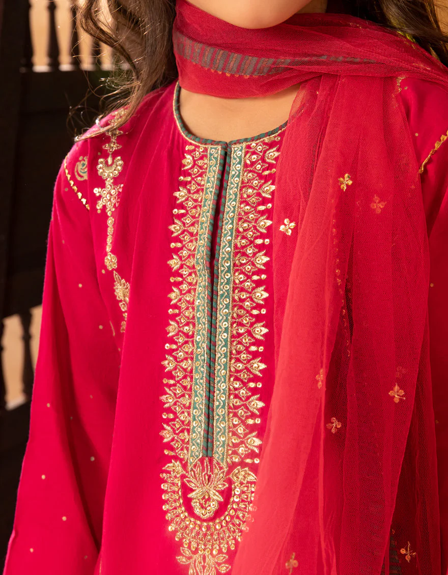 PINK COTTON SILK 3PC STITCHED | JGKL-S-JGF-25-1901 FB/SHIREEN-01 - Image 3
