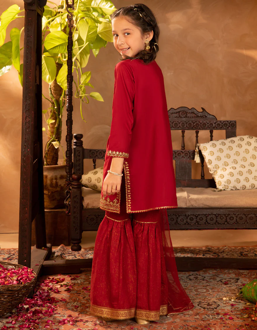MAROON CORA 3PC STITCHED | JGKL-S-JGF-25-1910 FB/SHIREEN-10 - Image 2
