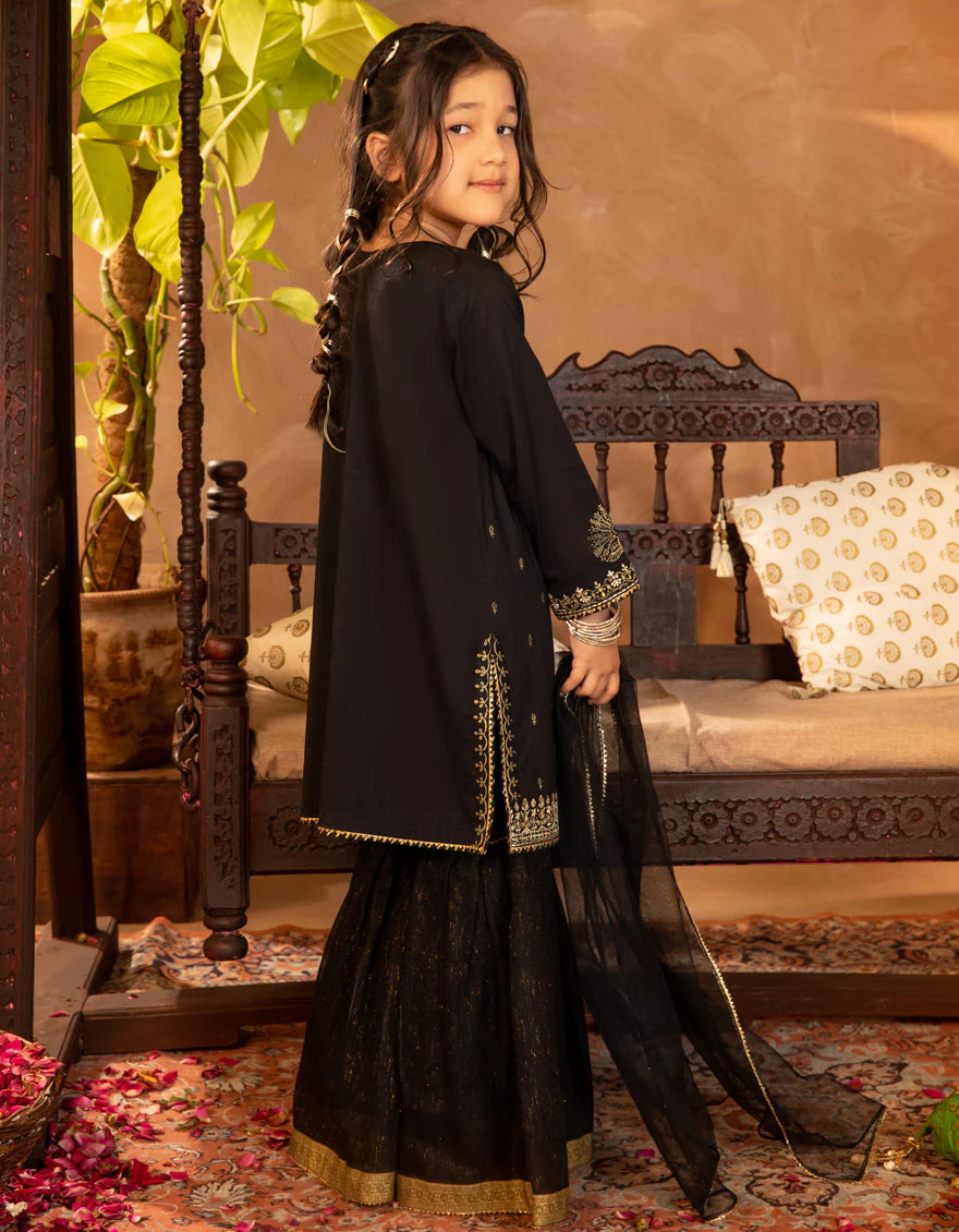 BLACK CORA 3PC STITCHED | JGKL-S-JGF-25-1911 FB/SHIREEN-11 - Image 2