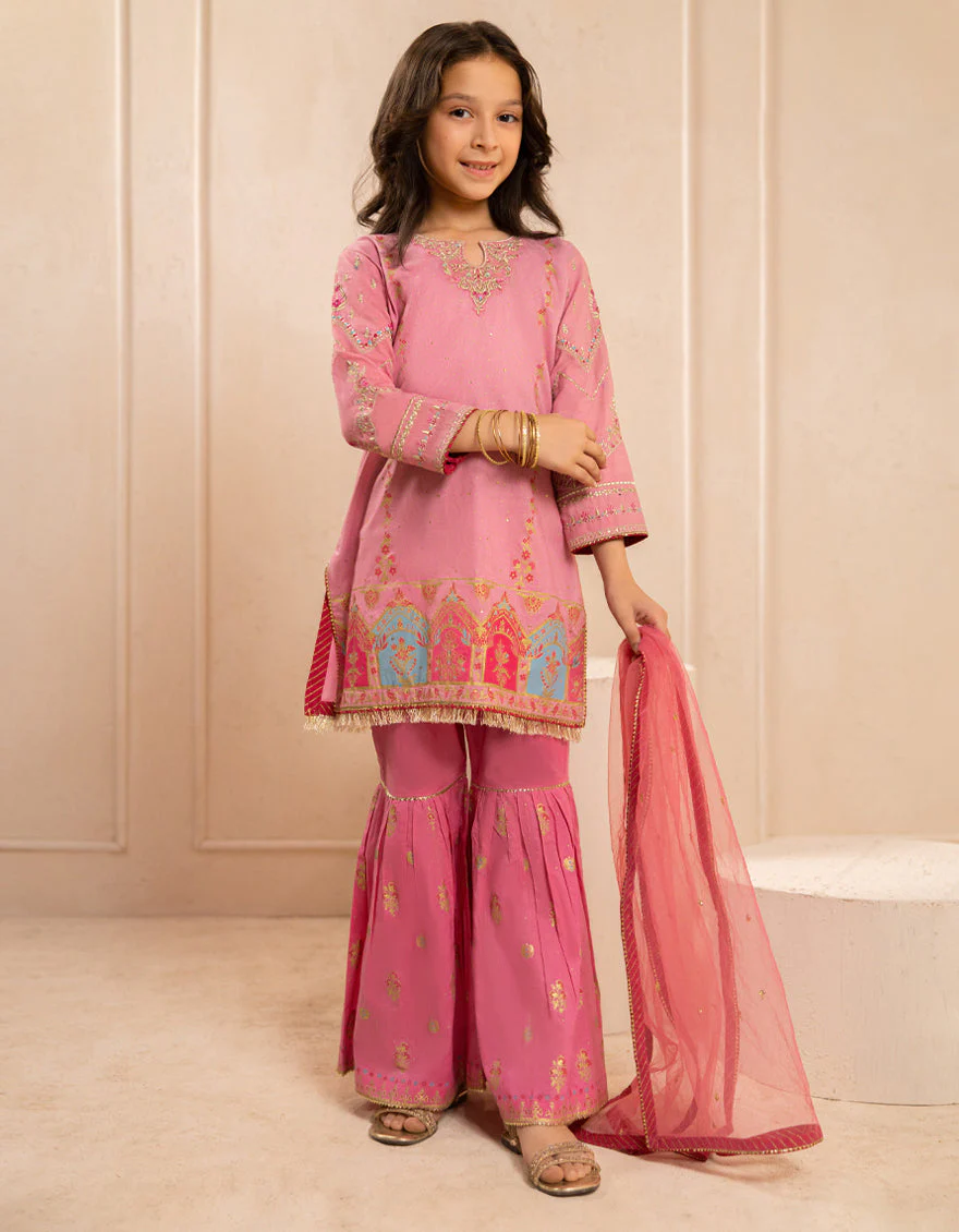 PINK SILK 3PC STITCHED | JGKL-S-JGF-25-1913 FB/SHIREEN-1