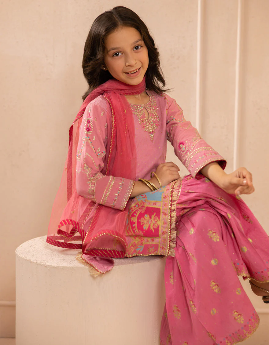 PINK SILK 3PC STITCHED | JGKL-S-JGF-25-1913 FB/SHIREEN-1 - Image 2
