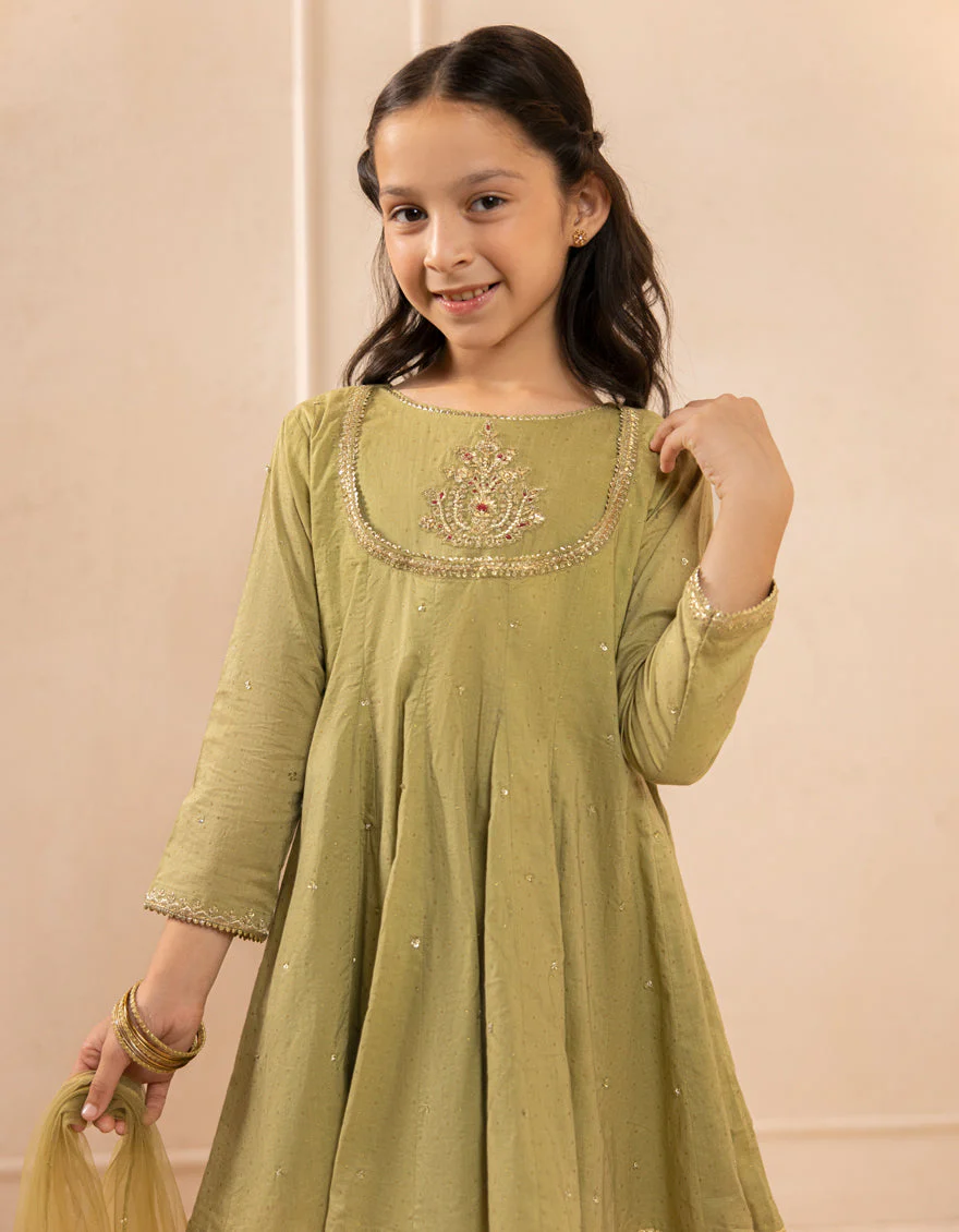GREEN LAWN SILK 3PC STITCHED | JGKL-S-JGF-25-1916 FB/SHIREEN-04 - Image 4