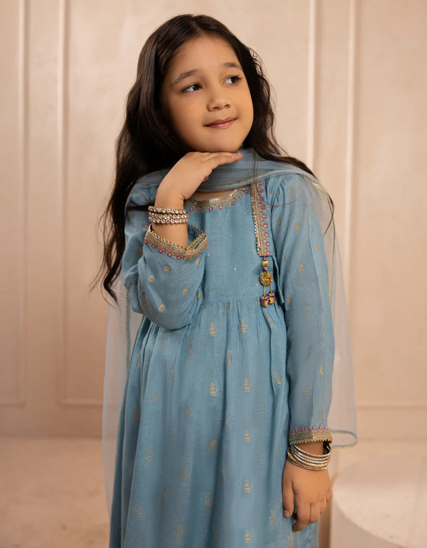 BLUE SILK 3PC STITCHED | JGKL-S-JGF-25-1917 FB/SHIREEN-05 - Image 2