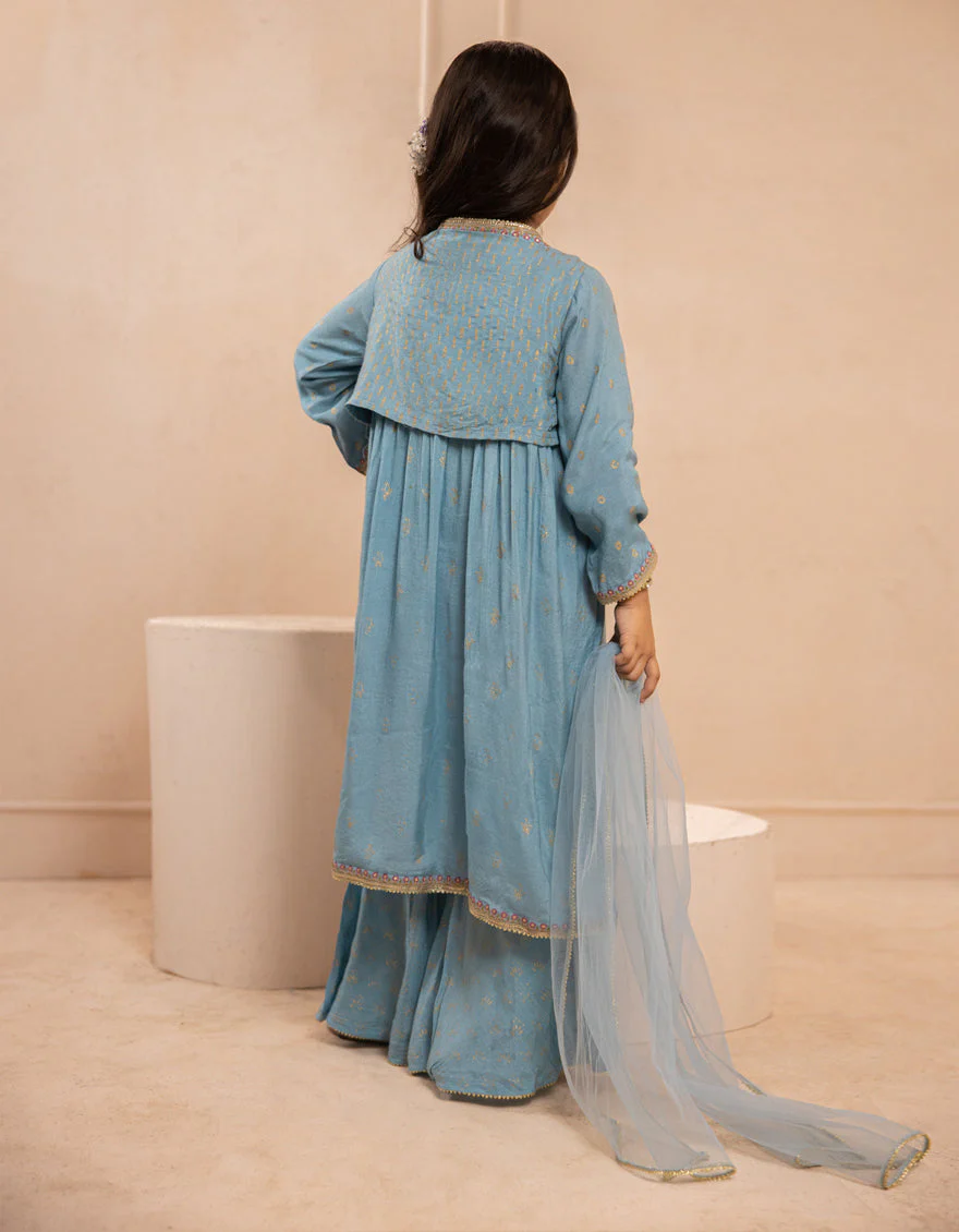 BLUE SILK 3PC STITCHED | JGKL-S-JGF-25-1917 FB/SHIREEN-05 - Image 3