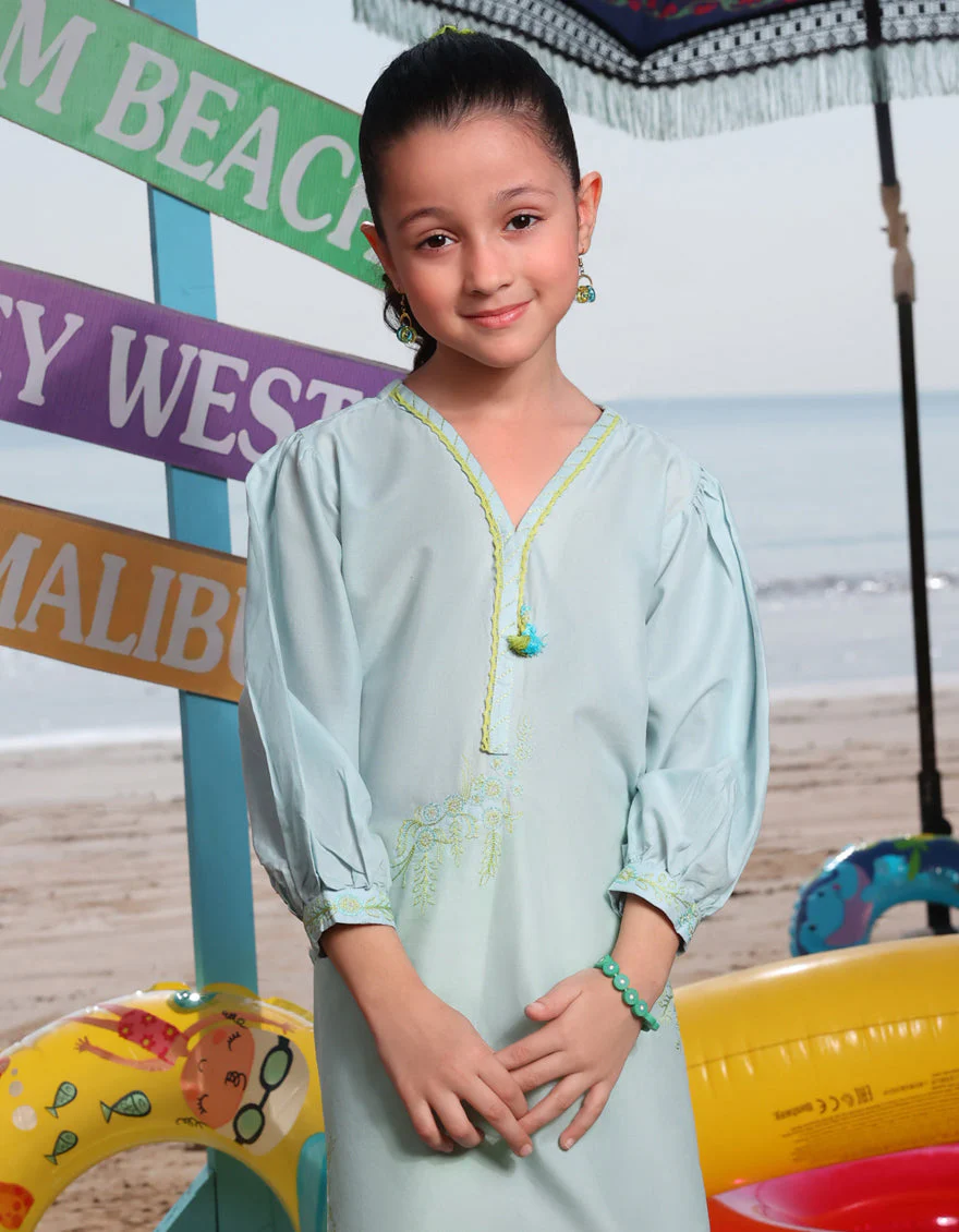 BLUE LAWN KURTI | JGLK-S-JGS-25-2508 FB/ETHNIC-4 - Image 2