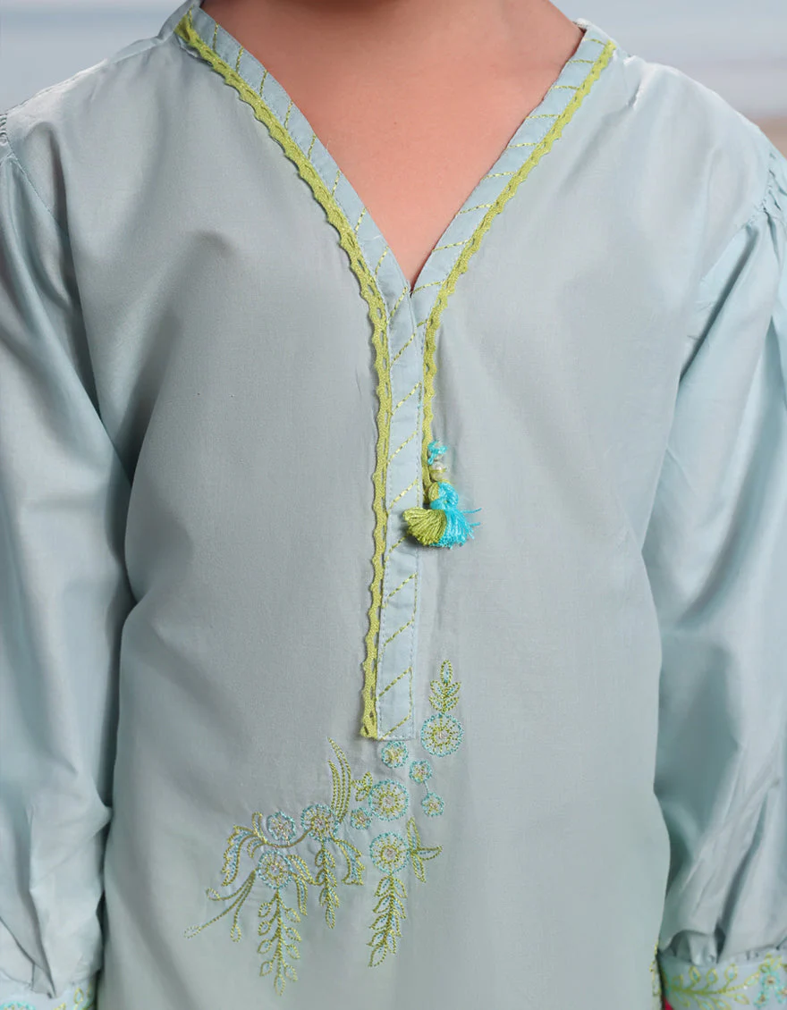 BLUE LAWN KURTI | JGLK-S-JGS-25-2508 FB/ETHNIC-4 - Image 4