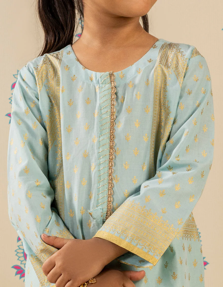 TURQUOISE LAWN KURTI | JGLK-S-JGS-25-2511 FB/SHEEN-3 - Image 3
