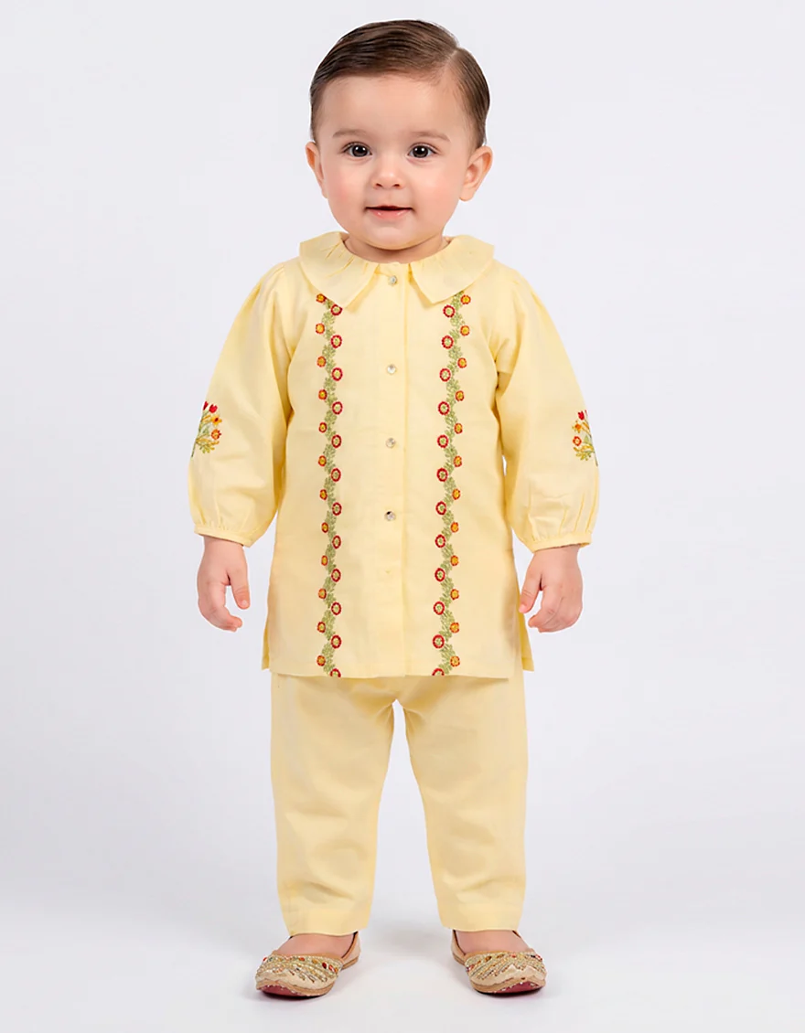 YELLOW LAWN 2PC STITCHED | JIK-S-JIST-26-5819 FB/LITTLE TOTS-03