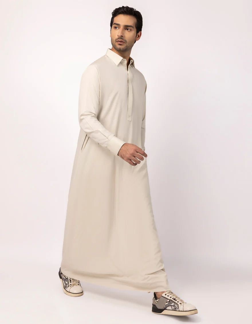 IVORY BLENDED JUBBA | JJ-JUBBA-33777/S26/JJ9947-SP - Image 4