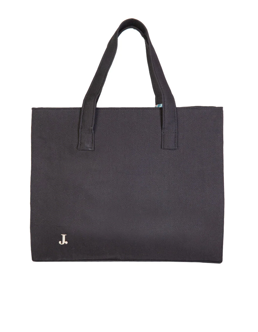 BLACK DENIM HANDBAG | JJBL-25-117 FB/MUGHAL TOTE BAG - Image 3