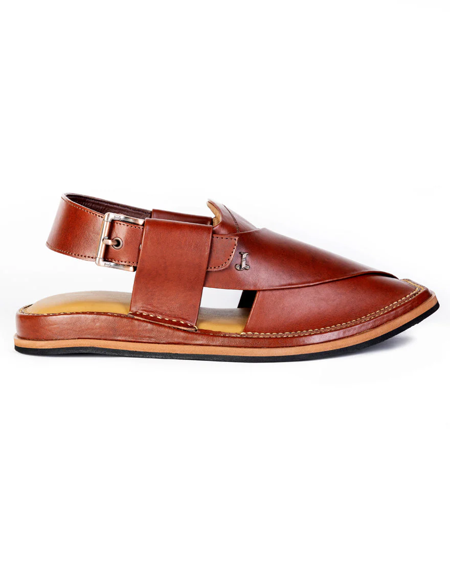 RED PESHAWARI SANDAL | JJFW-JPC-4025/S25-SC-PLN