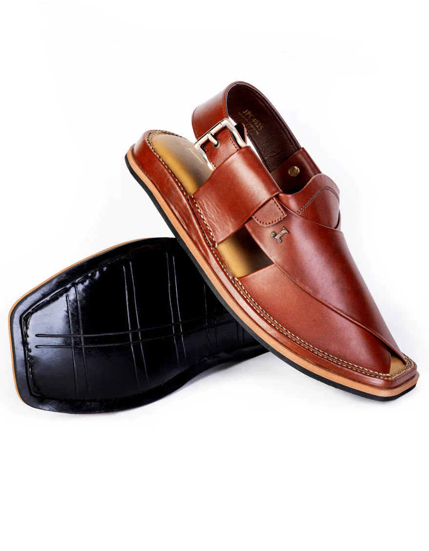 RED PESHAWARI SANDAL | JJFW-JPC-4025/S25-SC-PLN - Image 2