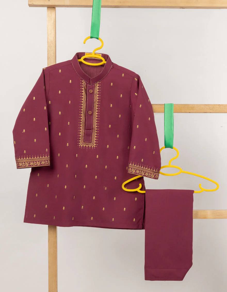 RED BLENDED KAMEEZ SHALWAR | JJIKS-A-50169/S25/JJ9865-FL
