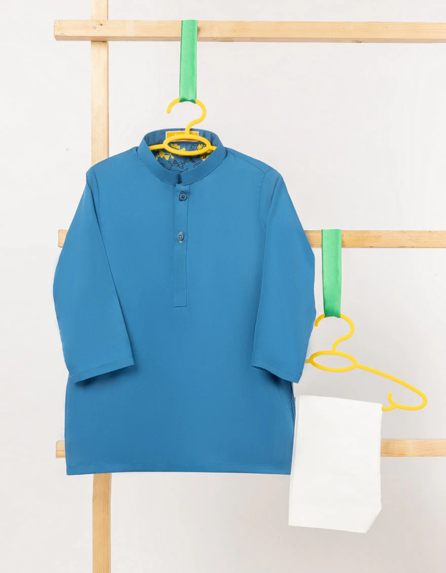 BLUE BLENDED KAMEEZ SHALWAR | JJIKS-A-50270/S25/JJ9955-PN
