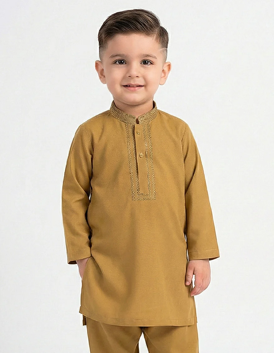 GOLDEN KAMEEZ SHALWAR | JJIKS-W-39599/S26/JJ10592-SF - Image 2