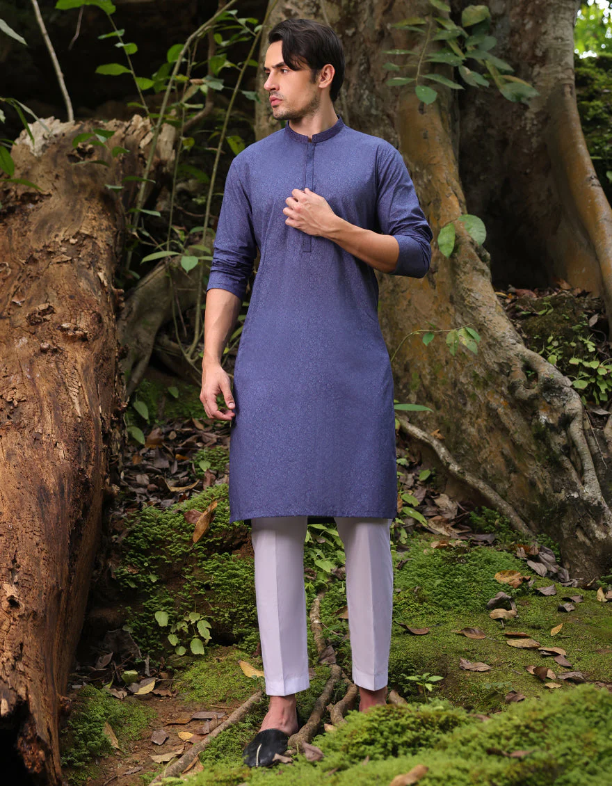 BLUE COTTON KURTA | JJK-A-33209/S25/JJ9774-SF