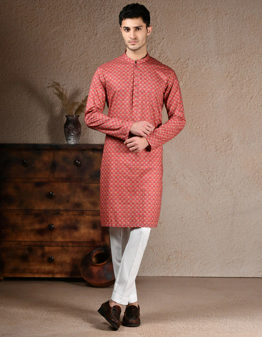 PINK COTTON KURTA | JJK-A-33327/S25/JJ6874-PN