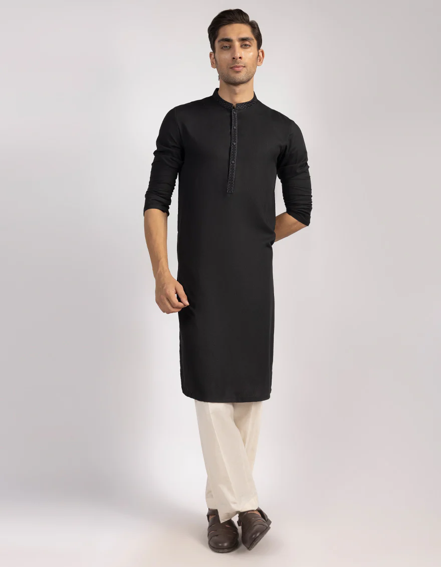 BLACK KURTA | JJK-A-33551/S25/JJ9948-SF