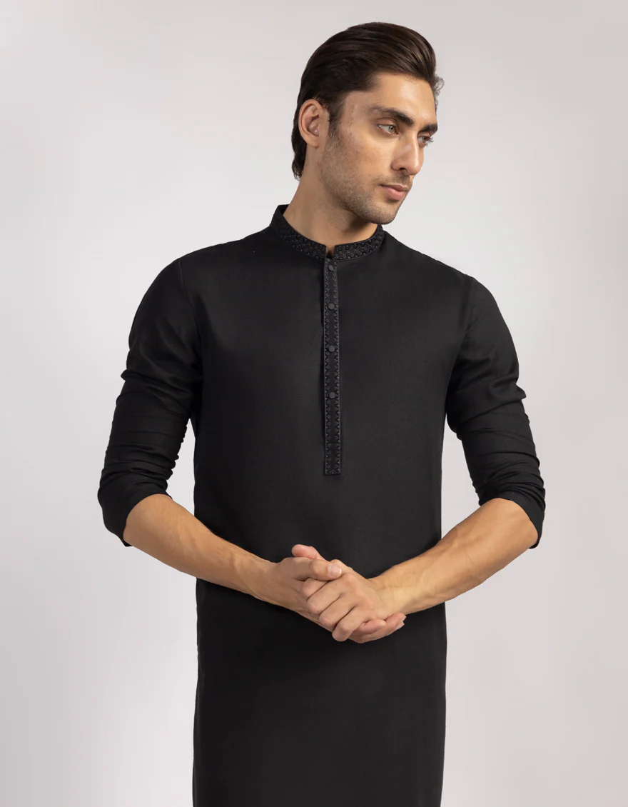 BLACK KURTA | JJK-A-33551/S25/JJ9948-SF - Image 2