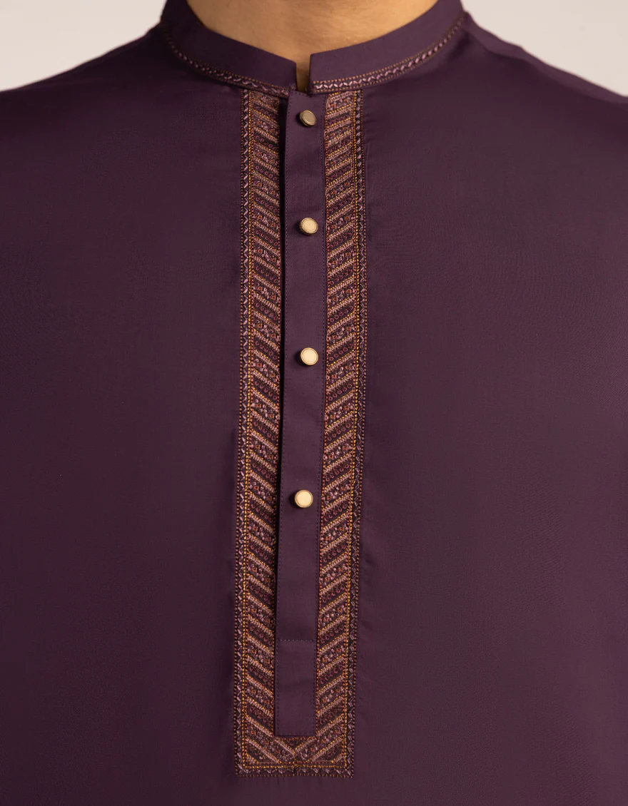 DEEP PURPLE KURTA | JJK-A-33594/S25/JJ1014-SF - Image 3