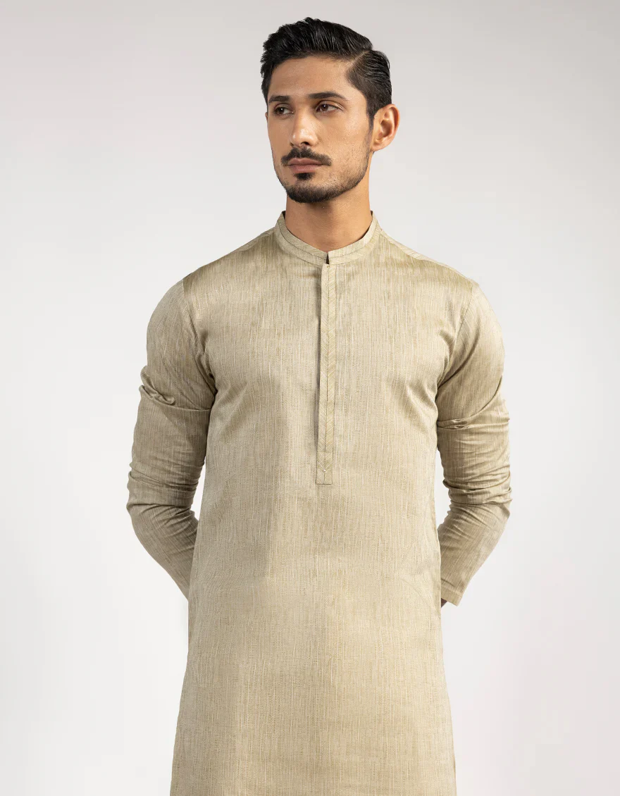 BEIGE COTTON KURTA | JJK-A-33595/S25/JJ6977-CL - Image 2