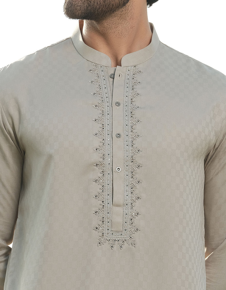 JADE GREEN BLENDED KURTA | JJK-A-34929/S24/JJ9592-FL - Image 3
