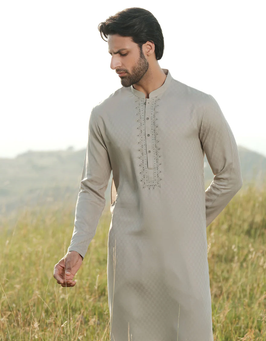 JADE GREEN BLENDED KURTA | JJK-A-34929/S24/JJ9592-FL - Image 4