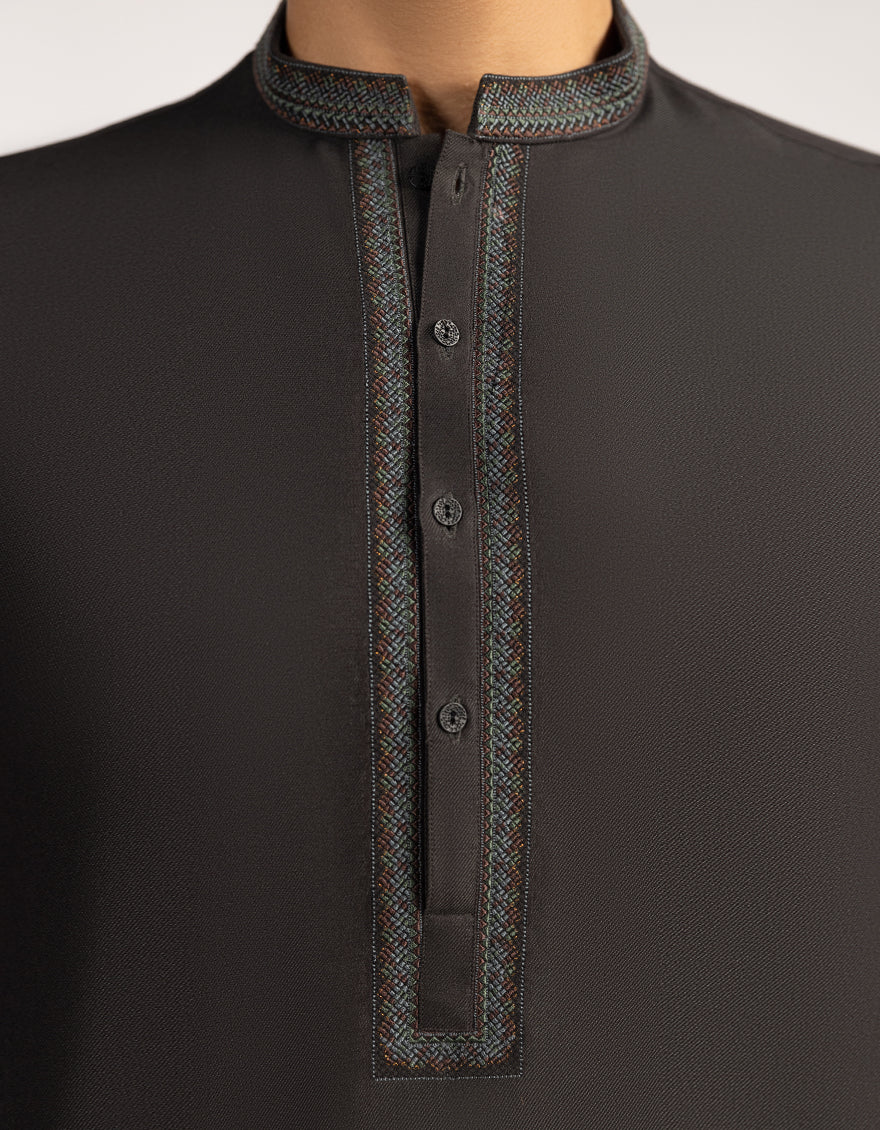 CHARCOAL KURTA | JJK-A-39510/S25/JJ9584-SF - Image 4