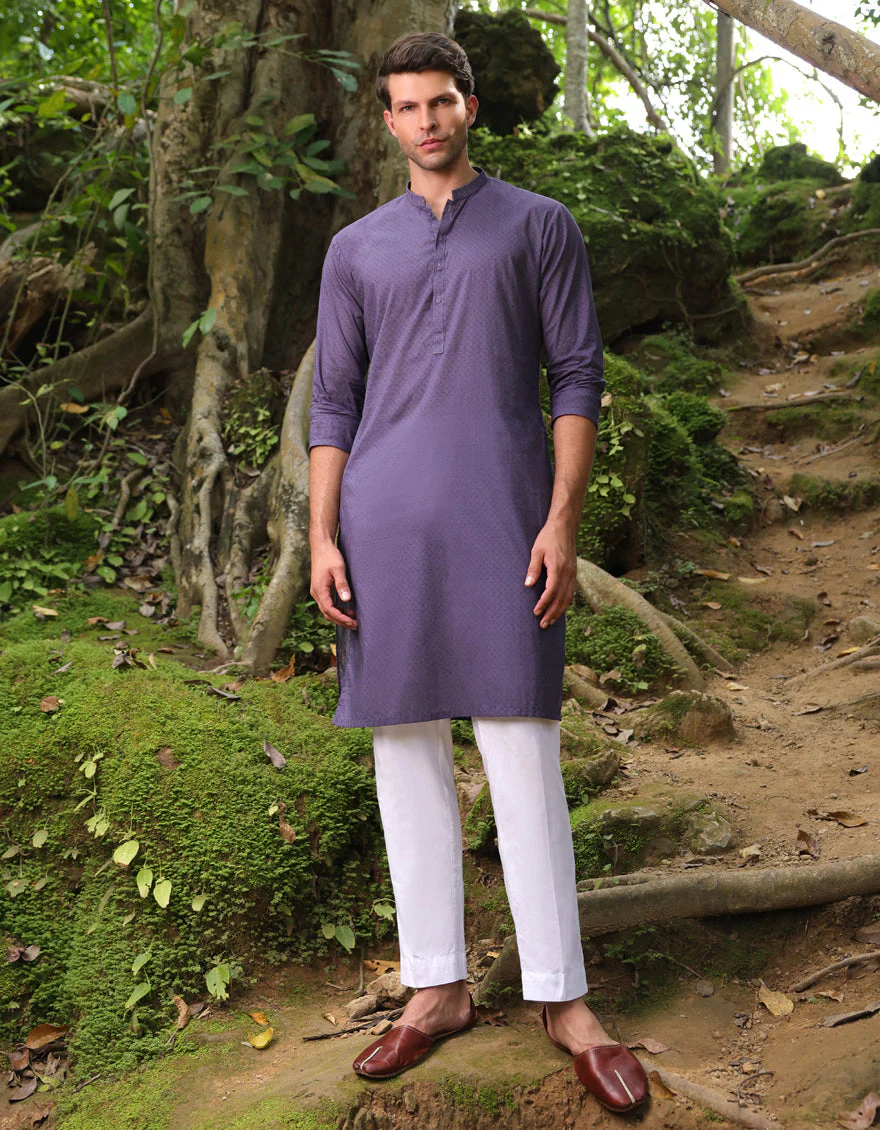 PURPLE COTTON KURTA | JJK-A-46599/S25/JJ9774-SF