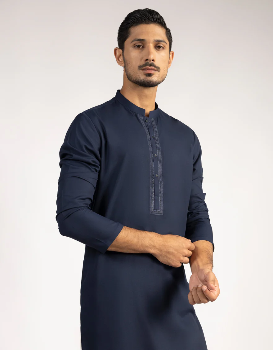 NAVY BLUE KURTA | JJK-A-46905/S25/JJ8151-SF - Image 2