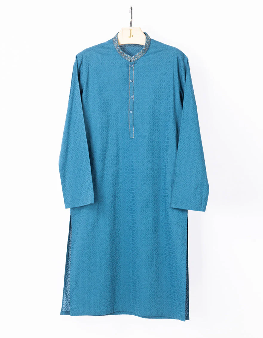 TEAL COTTON KURTA | JJK-A-50323/S25/JJ9781-SF
