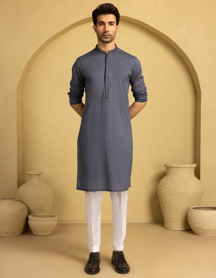 GREY COTTON KURTA | JJK-S-33300/S25/JJ9775-SF