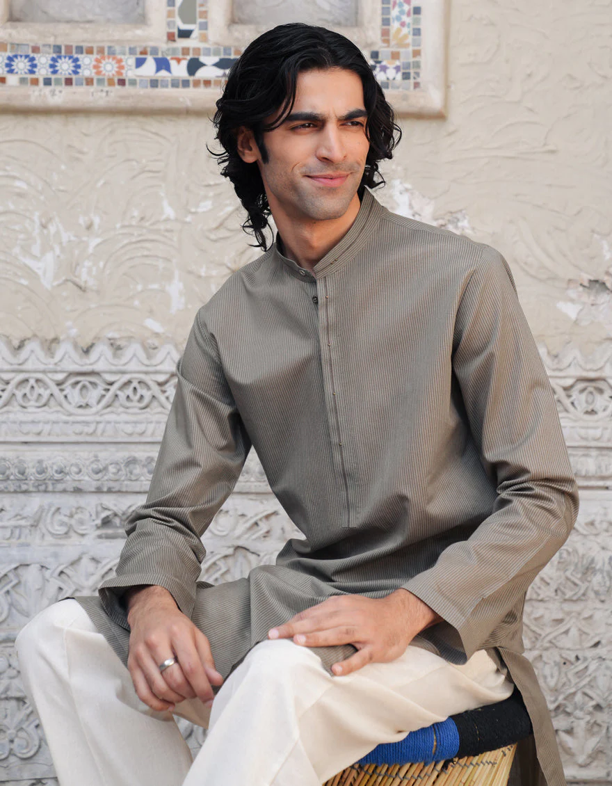 LIGHT BROWN CVC KURTA | JJK-S-33353/S25/JJ8951-CL - Image 4