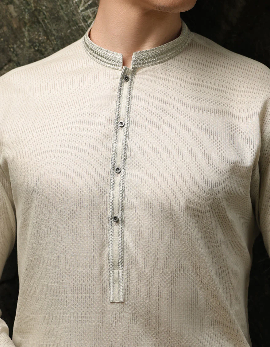 APPLE GREEN COTTON KURTA | JJK-S-46487/S25/JJ9502-SF - Image 3