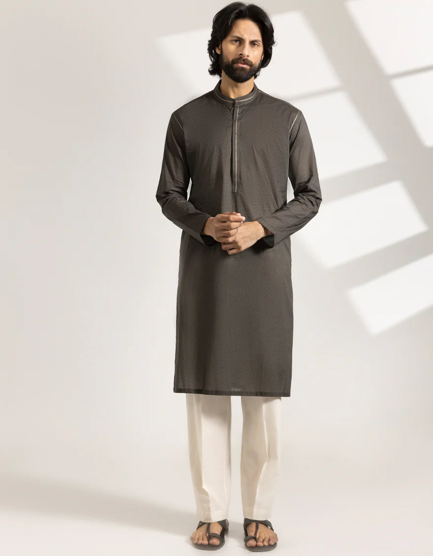 MEHNDI BROWN COTTON KURTA | JJK-S-46799/S25/JJ9776-SF