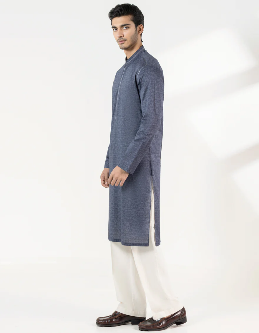 DARK GREY COTTON KURTA | JJK-S-46800/S25/JJ9776-SF - Image 4