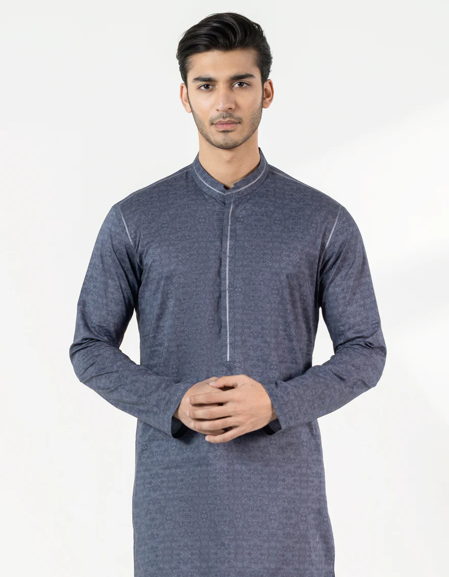 DARK GREY COTTON KURTA | JJK-S-46800/S25/JJ9776-SF - Image 5