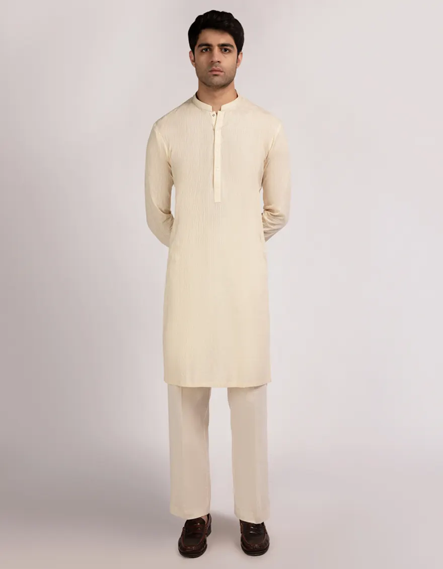BEIGE COTTON KURTA | JJK-S-50197-R1/S25/JJ9780-FL