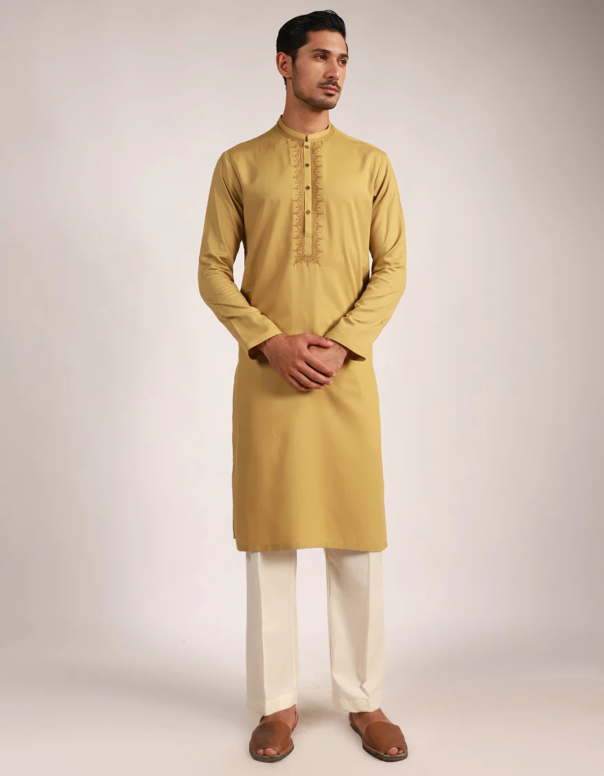 MUSTARD SPECIAL KURTA | JJK-SP-A-50329/S25/JJ9893-FL
