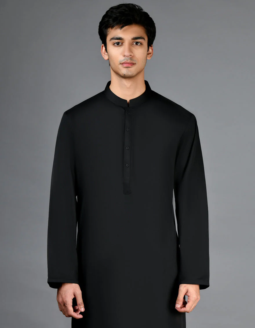 BLACK BLENDED SPECIAL KURTA TROUSERS | JJKP-A-30778-R38-AP/S25/JJ9364-PN - Image 2