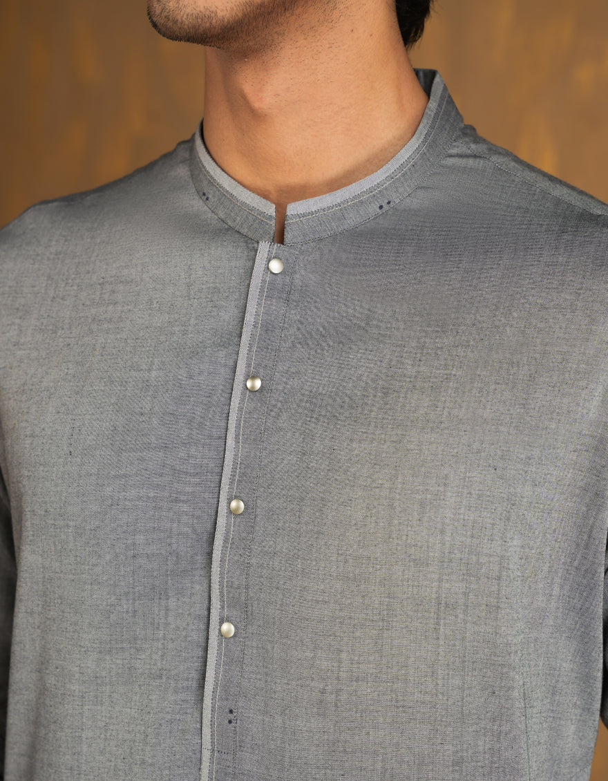 LIGHT GREEN BLENDED SPECIAL KURTA TROUSERS | JJKP-A-33072/S24/JJ8214-CL - Image 3