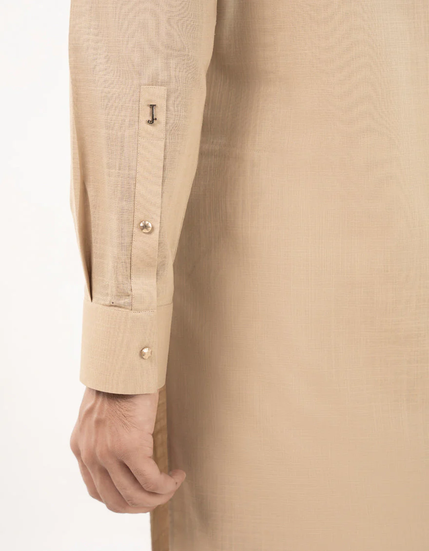 BEIGE COTTON SPECIAL KURTA TROUSERS | JJKP-A-33168/S24/JJ9732-SF - Image 4