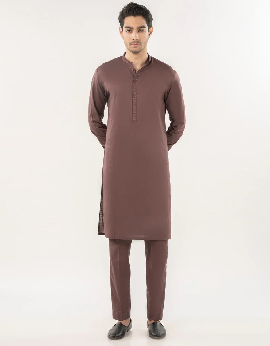 LIVER BROWN BLENDED SPECIAL KURTA TROUSERS | JJKP-A-33173/S24/JJ9678-SF