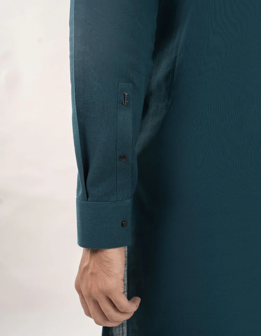 SEA GREEN COTTON SPECIAL KURTA TROUSERS | JJKP-A-33177/S25/JJ9732-SF - Image 4